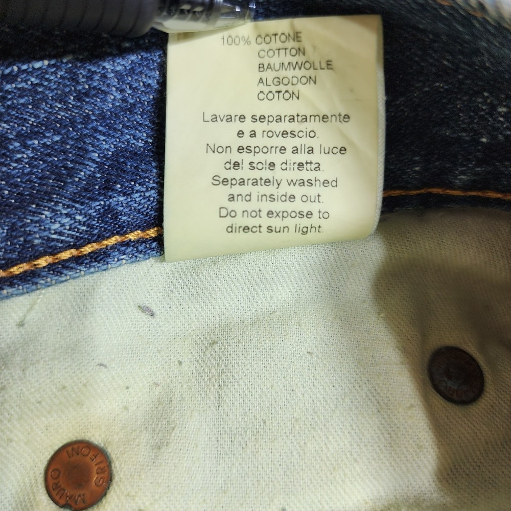 Mauro Grifoni Supervintage Low Rise Distressed Jeans Size 25 Fits 29 Italy Denim - Picture 8 of 11